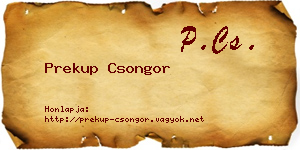 Prekup Csongor névjegykártya