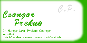 csongor prekup business card